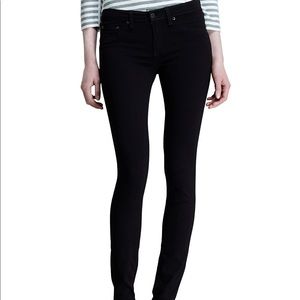 Rag & Bone High Rise Skinny Jean in Black Plush